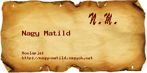 Nagy Matild névjegykártya
